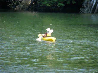 Kayaking in Waddington Bay